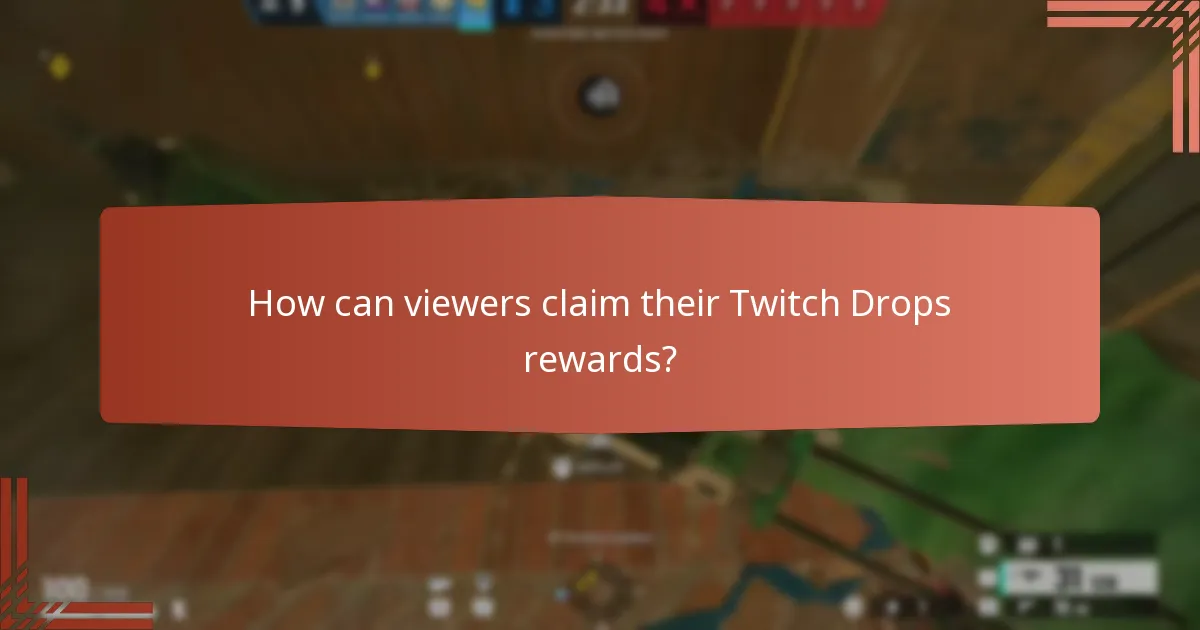 How can viewers claim their Twitch Drops rewards?