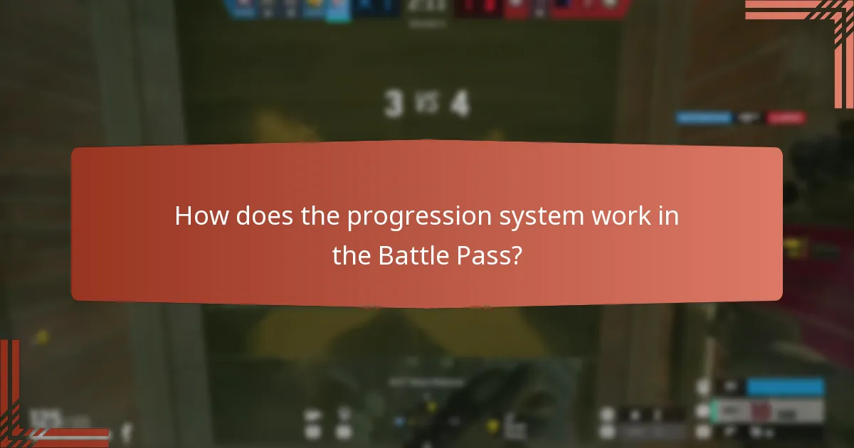 How does the progression system work in the Battle Pass?