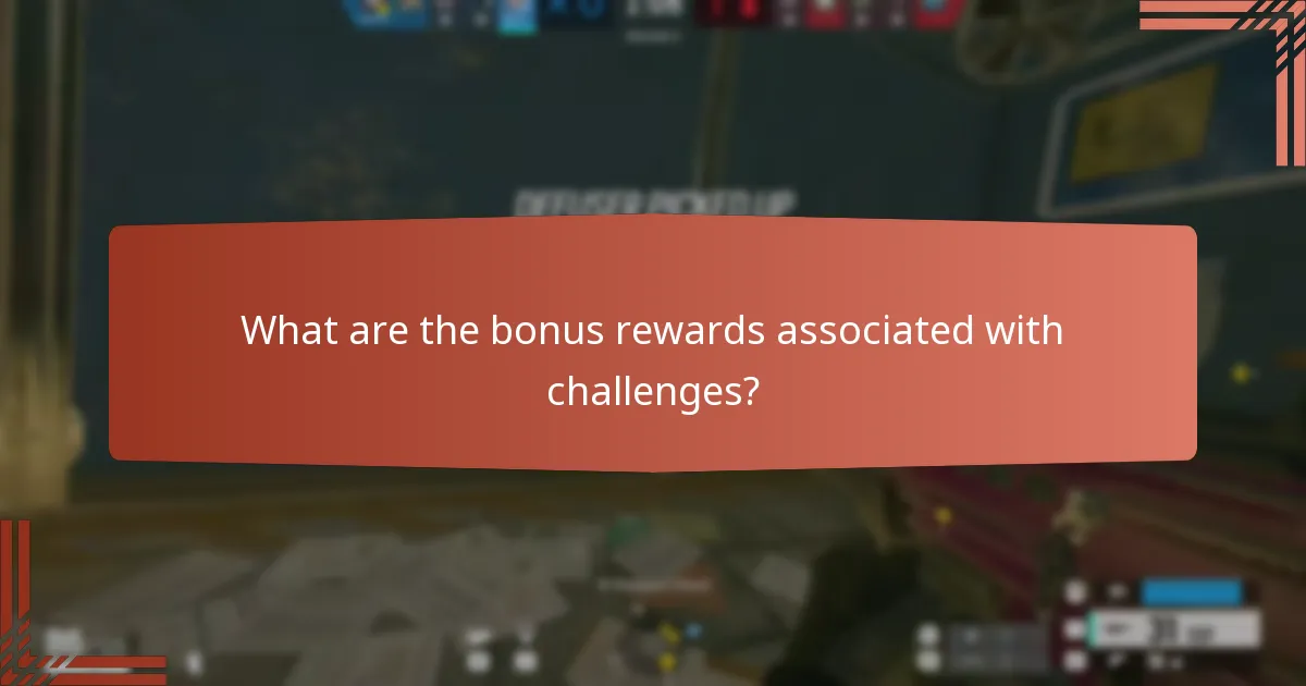 What are the bonus rewards associated with challenges?