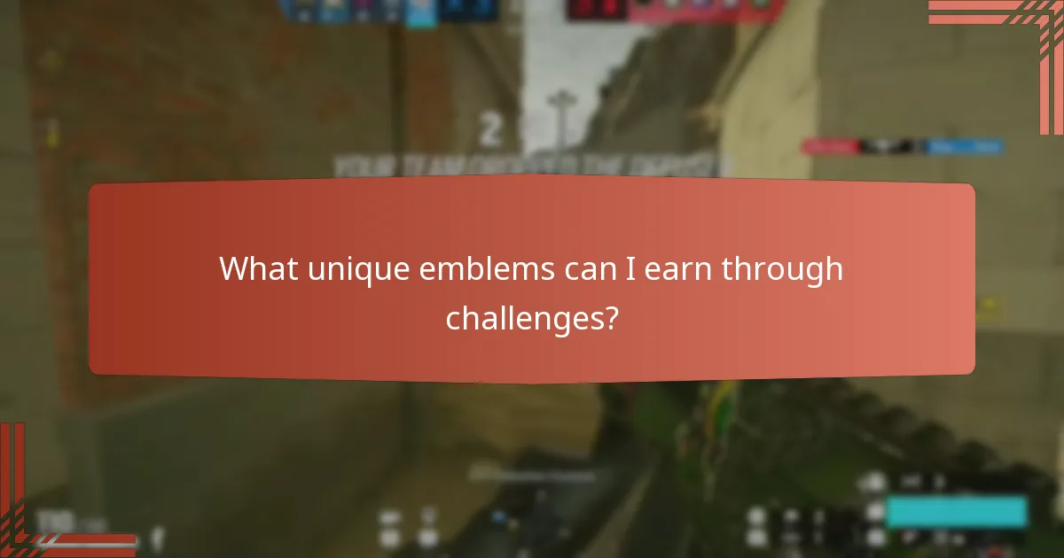 What unique emblems can I earn through challenges?