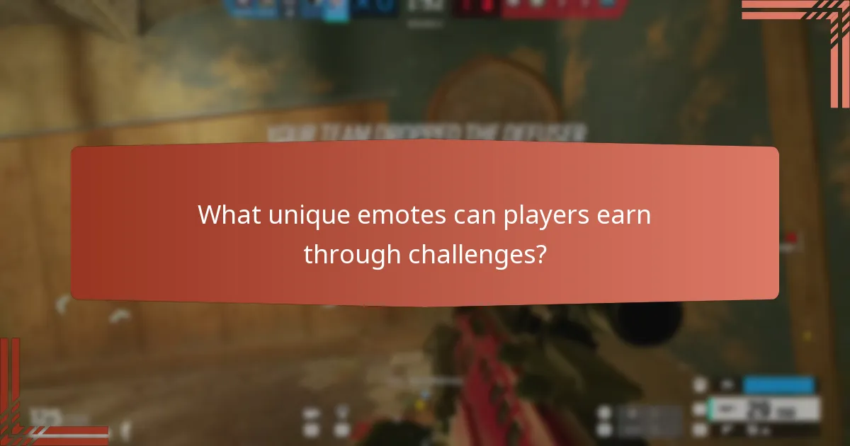 What unique emotes can players earn through challenges?