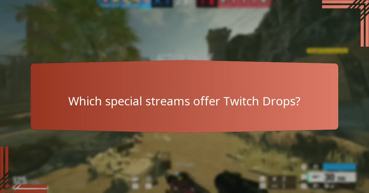 Which special streams offer Twitch Drops?